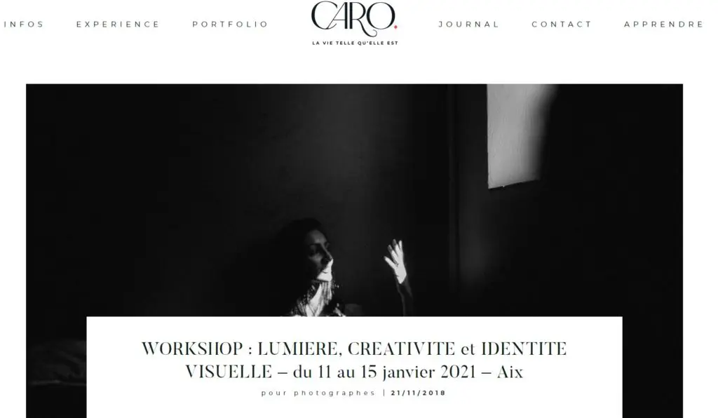 workshop lumière créativité et identité visuelle